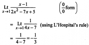 Que-5: lim(x→1)(x-1/2x²-7x+5)
