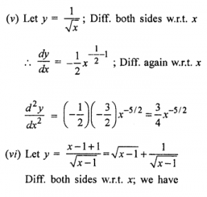 Que-1: (i) x² (ii) ax (iii) ax³ + bx² + cx + d (iv) log x (v) 1/√x (vi) x/√x-1 (vii) sin-1 x