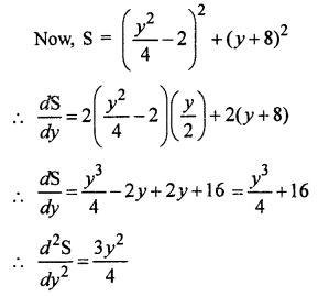 Que-16: (i) Find the point on the parabola y2 = 2x which is closest to the point (1, 4). (ii) Find the point on the curve y2 = 4x which is nearest to the point (2,-8). (iii) Find the point on the curve x2 = 8y which is nearest to the point (2, 4).