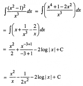 Que-1: ∫(x²+1)²/x³ dx