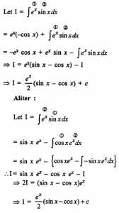 Que-1: ∫ex sinx dx