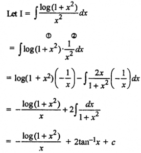 Que-10: ∫log(1+x²)/x² dx