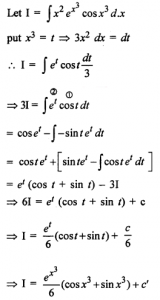 Que-9: ∫x²ex^(3)cos x³ dx
