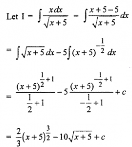 Que-26: ∫x/√x+5 dx