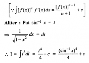 Que-12: ∫(sin-1x)³/√(1−x²) dx