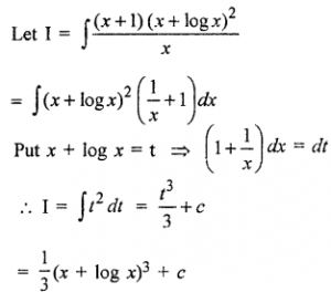 Que-27: ∫(x+1)(x+logx)²/x dx