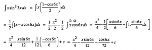 Que-13: ∫x sin³3x dx