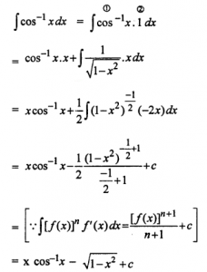 Que-15: ∫cos-1 x dx