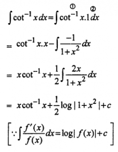 Que-16: ∫cot-1 x dx