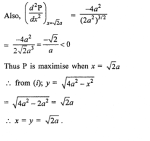 Que-11: (i) Find the largest possible area of a right angled triangle whose hypotenuse is 5 cm long. (ii) Show that of all right triangles inscribed in a circle, the triangle with maximum perimeter is isosceles. (iii) AB is a diameter of a circle and C is any point on the circle. Show that the area of △ABC is maximum, when it is isosceles.