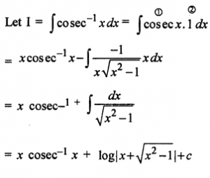 Que-17: ∫cosec-1 x dx if x>0