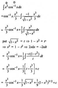 Que-18: ∫x² cos-1 x dx