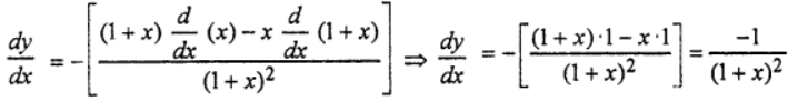 Que-16: If x√(1+y) + y√(1+x) = 0, prove that dy/dx = –1/(1+x)².
