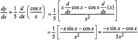 Que-16: cosx/5x