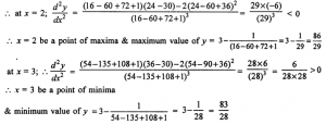 Que-7: Discuss the maxima and minima of the expression 6x³-45x²+108x+2/2x³-15x²+36x+1