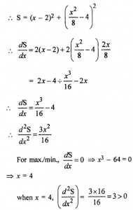Que-16: (i) Find the point on the parabola y2 = 2x which is closest to the point (1, 4). (ii) Find the point on the curve y2 = 4x which is nearest to the point (2,-8). (iii) Find the point on the curve x2 = 8y which is nearest to the point (2, 4).