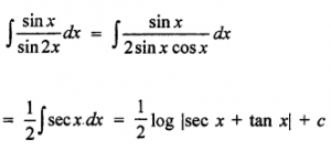 Que-2: ∫sin x /sin 2x dx