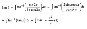 Que-10: tan-1(sin2x/1+cos2x)