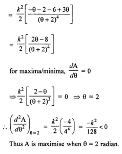 Que-13: The perimeter of a sector of a circle is constant. What will be the angle of the sector, if the area of the sector were to be maximum?