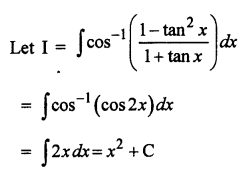 Que-11: cos-1(1-tan²x/1+tan²x)