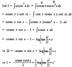 Que-25: ∫cosec³x dx