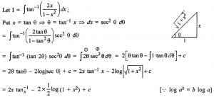 Que-29: ∫tan-1(2x/1-x²) dx