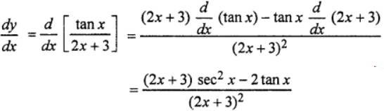 Que-17: tanx/(2x+3)
