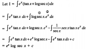 Que-3: ∫ex(tanx+log secx) dx