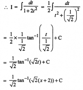 Que-3: (i) ∫dx/(x+2)²+1 (ii) ∫dx/1+2(x+2)²
