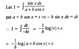 Que-31: ∫sinx/a+bcosx dx