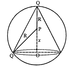Que-24: Prove that the right circular cone of maximum volume which can be inscribed in a sphere of radius a has its altitude equal to 4a/3. 