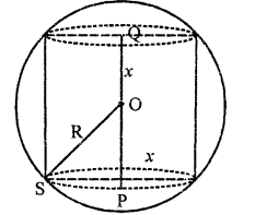 Que-26: Find the volume of the largest right circular cylinder that can be inscribed in a sphere of radius α.