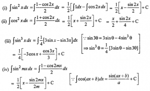 Que-3: (i) sin2 x (ii) cos2 x (iii) sin3 x (iv) sin2 mx (v) sin2 x cos2 x (vi) sin3 x cos3 x (vii) cos 2x + 2x sin²x / cos²x (viii) sin x sec2 x (ix) sin3 x cos3 x (x) 1/sin²x cos²x (xi) sec x/secx + tanx (xii) 3 cosec2 x + 2 sin3x