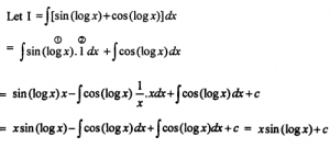 Que-4: ∫ex(sin(log x)+cos(log x)) dx
