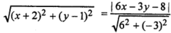 Que-24: Find the equation to the parabola whose focus is (-2, 1) and directrix is 6x – 3y = 8.