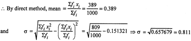 Que-13: The number of faults on the surface of each of 1000 tiles were distributed as follows : 