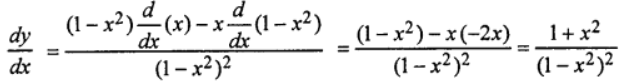 Que-20: Find the coordinates of the points on the curve y = x/(1−x²) for which dy/dx = 1.