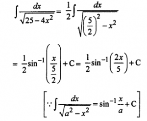 Que-11: ∫dx/√25-4x² 