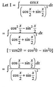 Que-21: ∫cos x /(cos x/2 + sin x/2) dx