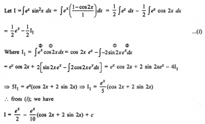 Que-6: ∫exsin²x dx