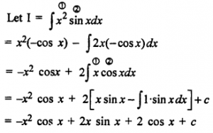 Que-7: ∫x² sinx dx