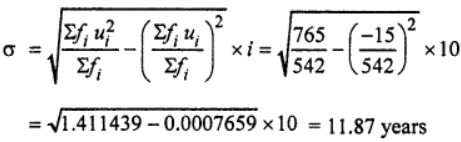 Then by step deviation method, we have 