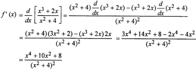 Que-12: f(x) = (x³+2x)/(x²+4)