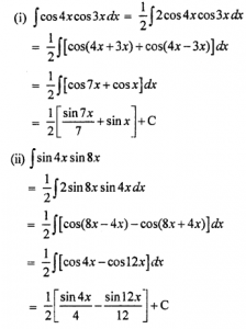 Que-4: (i) cos 4x cos 3x dx (ii) sin 4xsin 8x