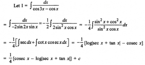 Que-9: ∫dx/cos3x-cosx dx