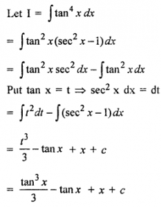 Que-24: ∫tan4x dx