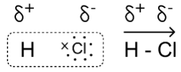 (a) Hydrogen chloride can be termed as a polar covalent compound. 