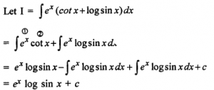 Que-1: ∫ex(cotx+log sinx) dx
