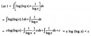 Que-10: ∫(log(logx)+1/logx) dx