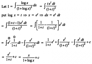 Que-11: ∫logx/(1+logx)² dx